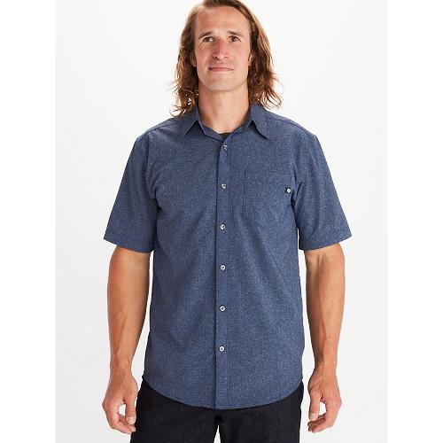 Marmot Clothes Navy NZ - Aerobora Shirts Mens NZ5794201